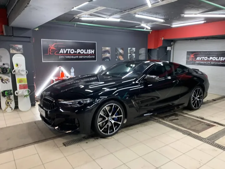 Полировка ЛКП + Нанесение Ceramic Pro 9H + Обработка салона Ceramic Pro Leather для BMW 8 2020