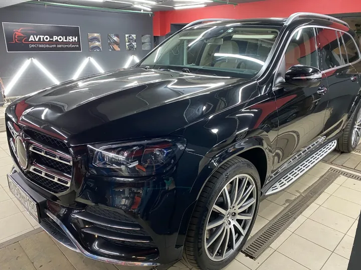 Полировка стекла, фар и нанесение антидождя Krytex для MB GLS