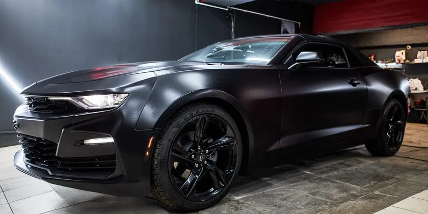 Матовый чёрный винил — Chevrolet Camaro Матовый чёрный винил — Chevrolet Camaro